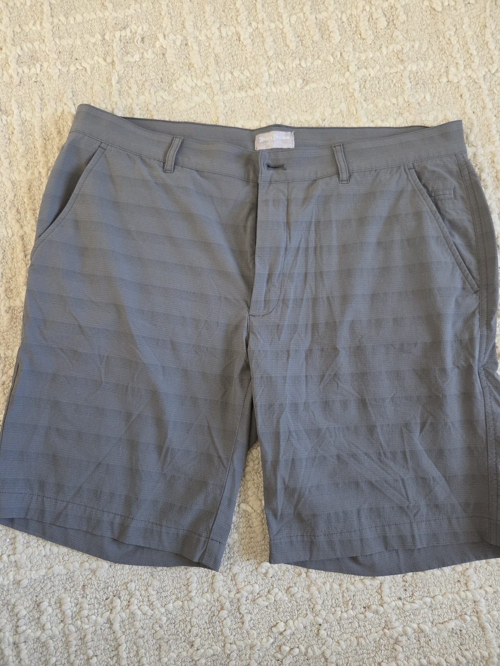 Hickey Freeman Gray Performance Golf Shorts, 34